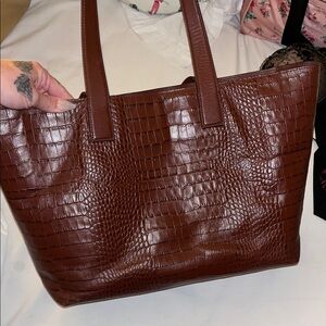 Nordstrom Rich Brown Textured Tote